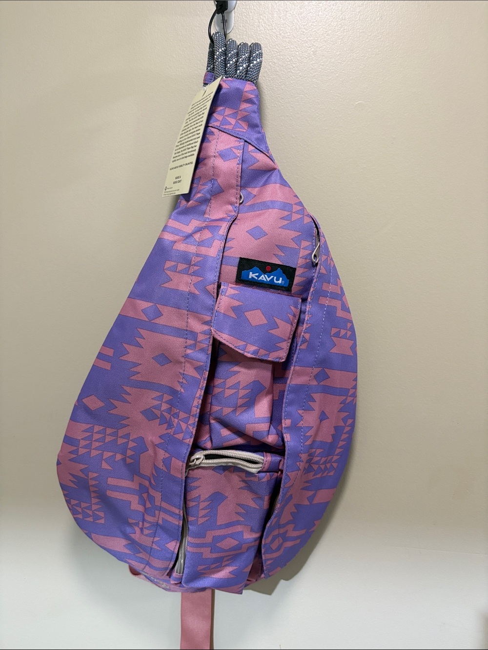 Kavu Pink & Purple Aztec Sling Pack